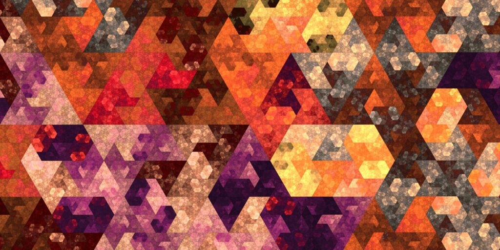 Vibrant Abstract Geometric Mosaic Wallpaper - 3200x1600