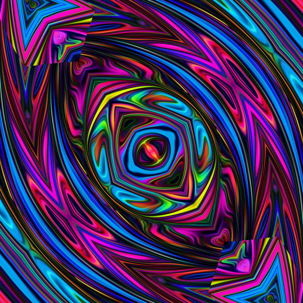 Vibrant 3456x3456 Kaleidoscopic Wallpaper - Bold Patterns & Colors