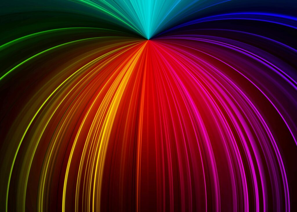 Dynamic Multicolored Rays Wallpaper - 3500x2500 Vibrant Background