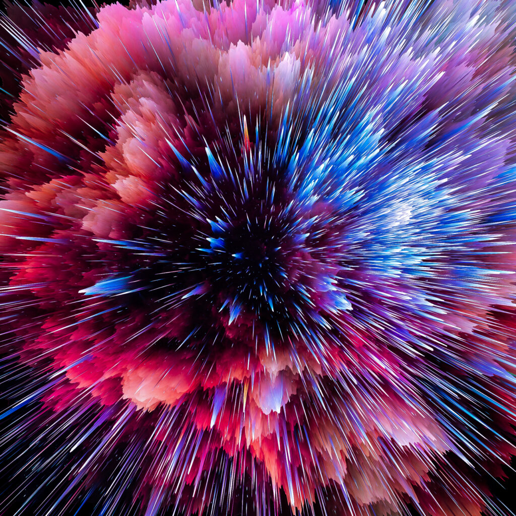 Vibrant Cosmic Explosion Wallpaper - 3500x3500 Colorful Background