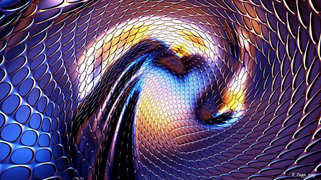 Vibrant 3D Colorful Scales Wallpaper - Mesmerizing Background Art