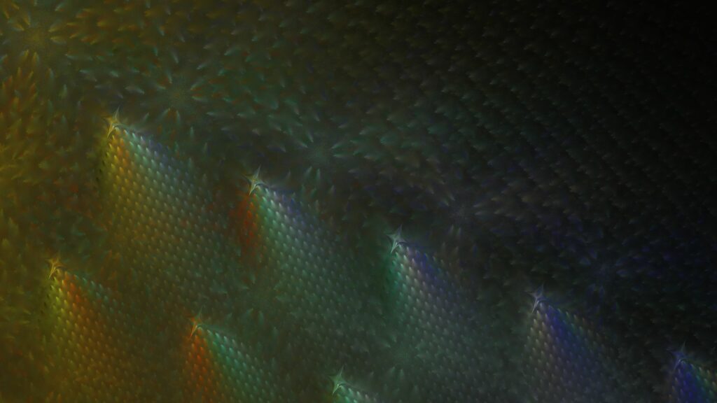 Vibrant 3840x2160 Abstract Wallpaper with Glowing Fractal Design
