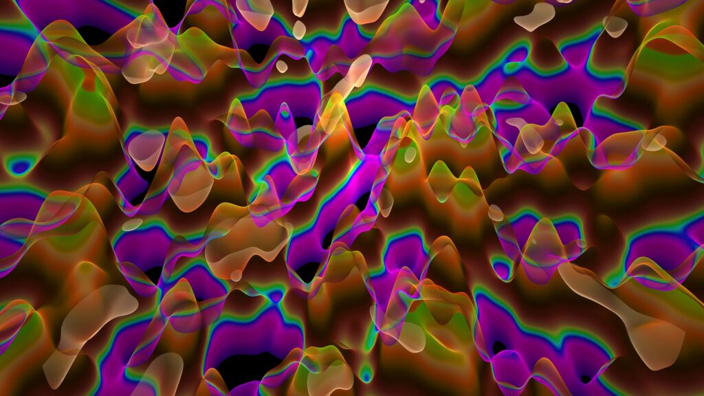 Vibrant Multicolored Waves Abstract 4K Wallpaper Background
