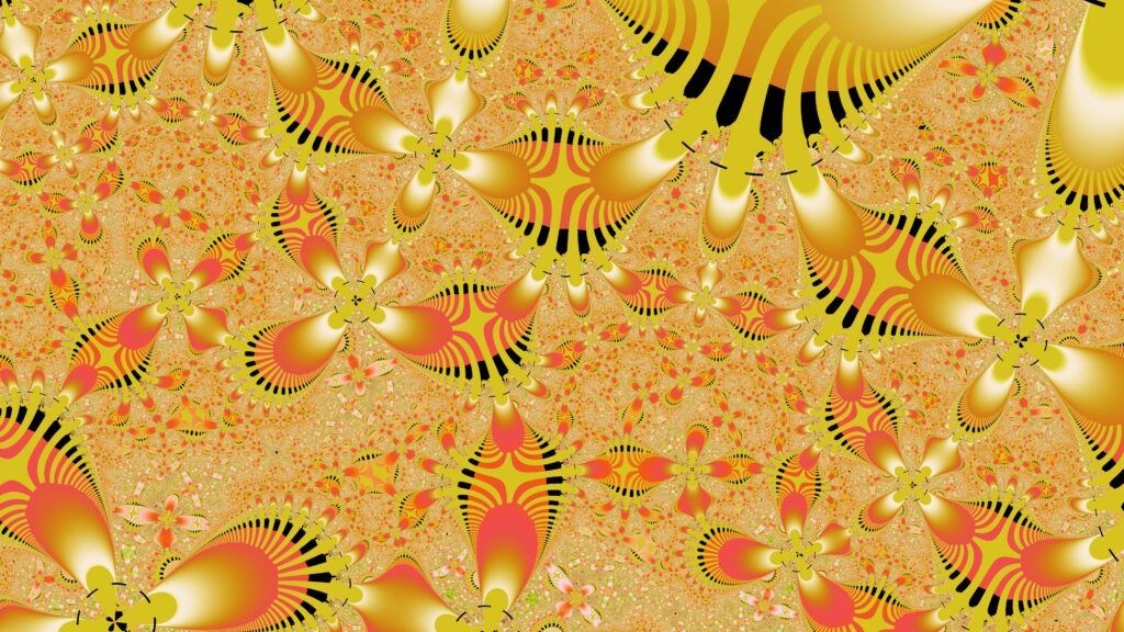 Mesmerizing Yellow & Orange Fractal Wallpaper - 3840x2160 Background