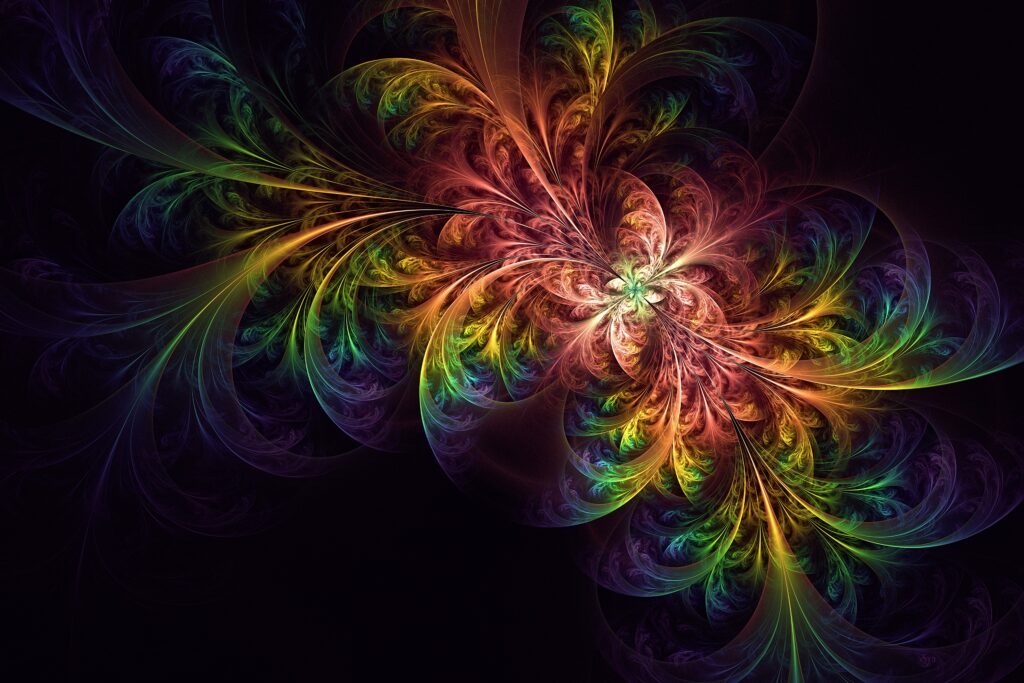 Mesmerizing Fractal Wallpaper: Vibrant Abstract Background (3840x2560)
