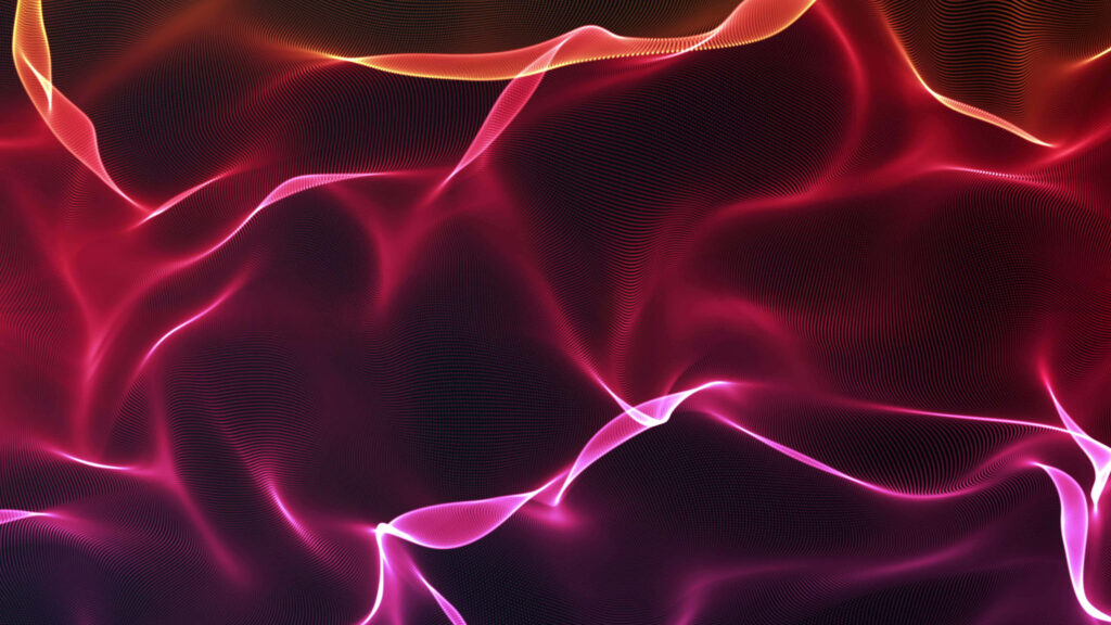 Vibrant 3D Abstract Shapes Wallpaper - Fluid Red, Pink & Orange Design