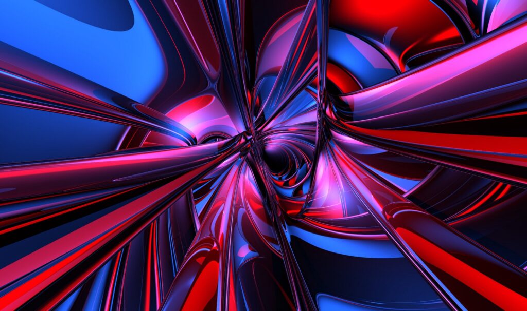 Vibrant 3D Abstract Tube Design Wallpaper - Dynamic Colorful Background