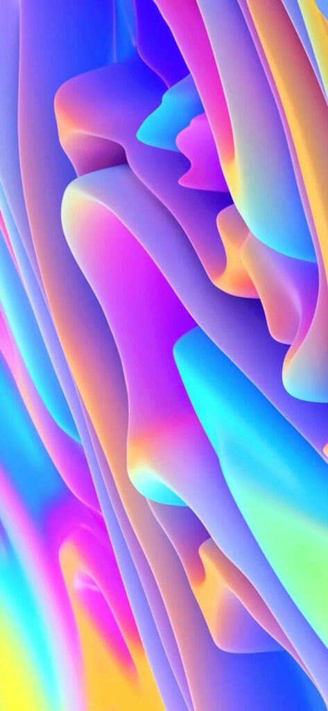 Vibrant 3D Abstract Wallpaper for Redmi Note 9 Pro - Candy Colors