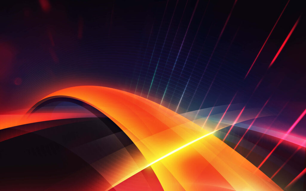 Vibrant 3D Abstract Wallpaper: Luminous Curves & Dynamic Design