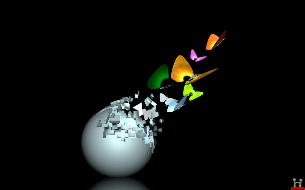 Colorful 3D Butterfly Wallpaper for Stunning Desktop Background