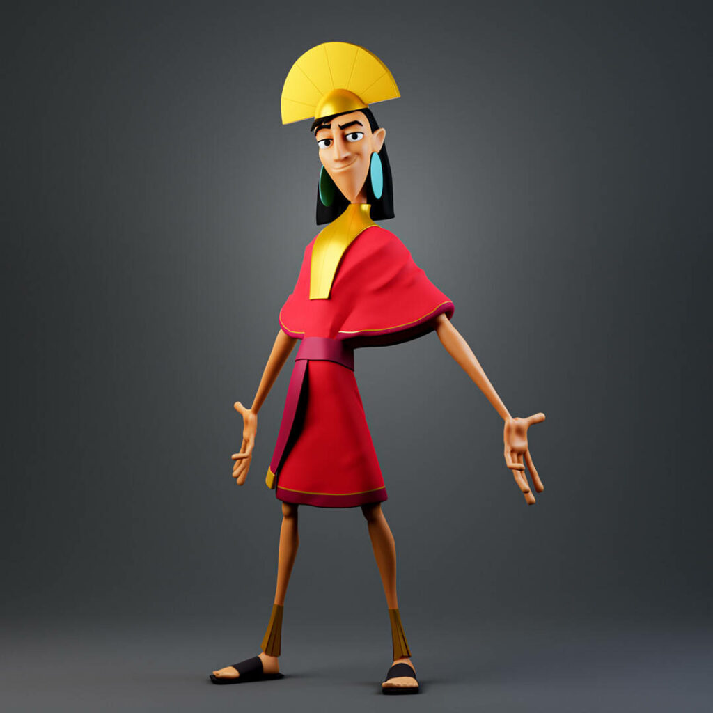 Vibrant 3D Character Wallpaper: Royal Attire & Dynamic Pose