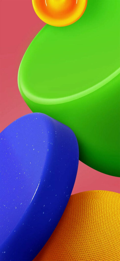 Vibrant 3D Cylinder Wallpaper for Samsung M21 - Colorful Design