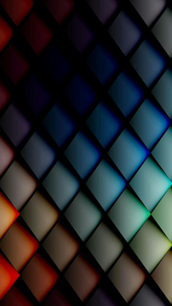 Vibrant 3D Diamond Tile Wallpaper for a Modern Phone Background