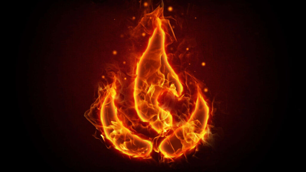 Vibrant 3D Flames Wallpaper: Intense Fire Background for Dynamic Impact