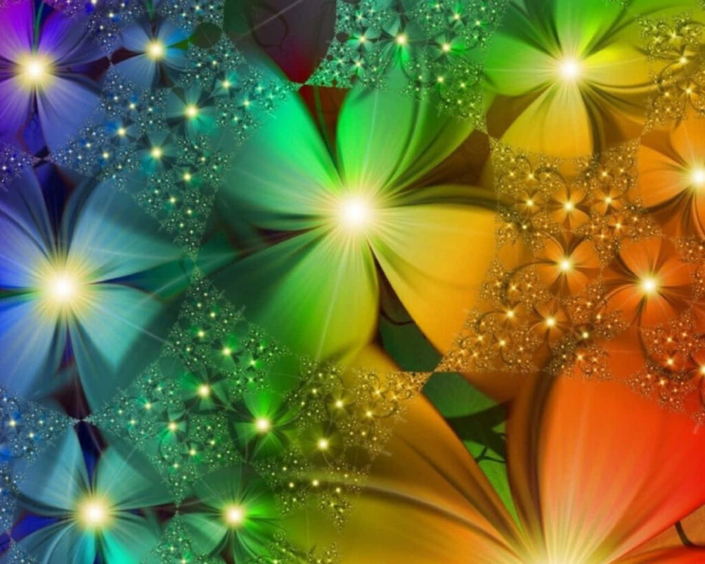 Vibrant 3D Floral Wallpaper for Artistic Backgrounds