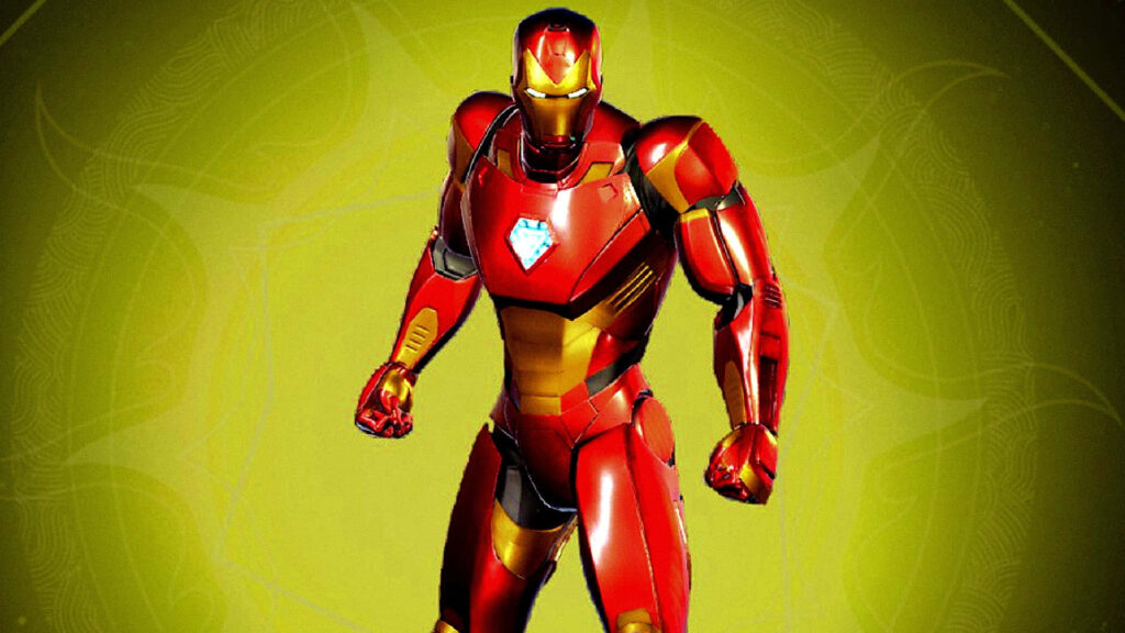 Vibrant 3D Iron Man Digital Art Wallpaper on Yellow Background