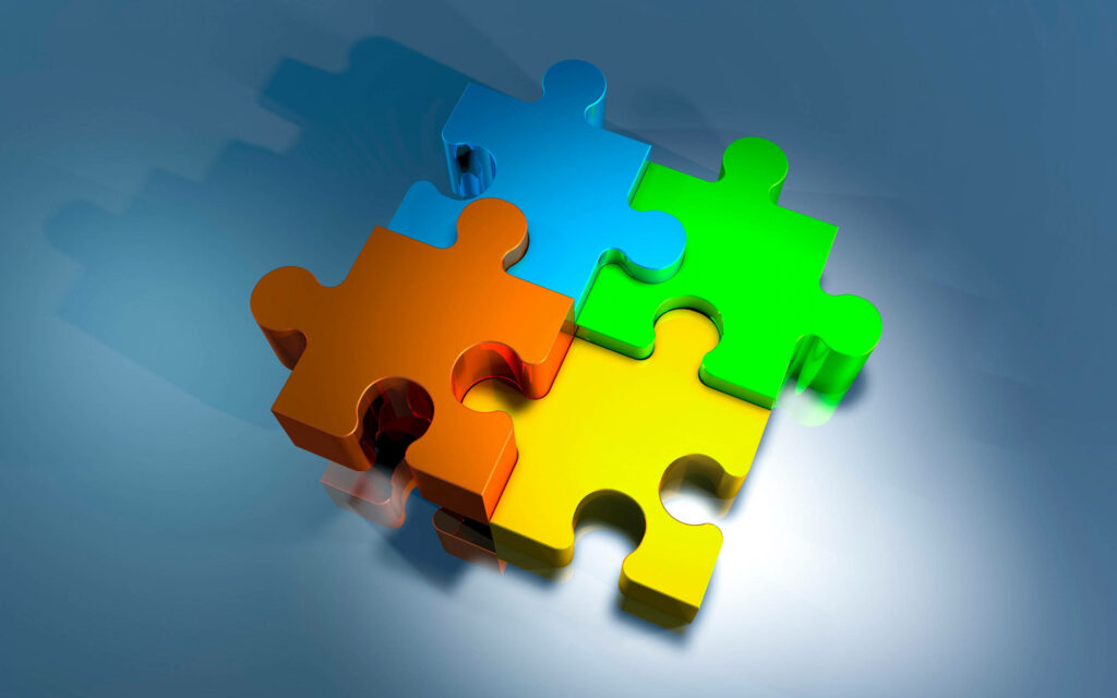 Colorful 3D Puzzle Wallpaper for Android - Playful Design Background