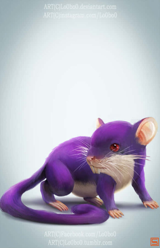 Vibrant Rattata 3D Wallpaper: Stunning Pokémon Art Background