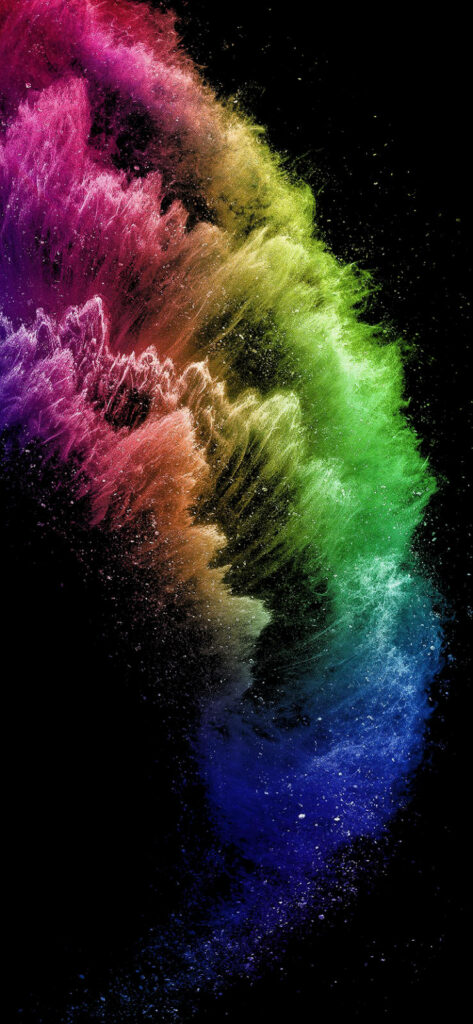 Infinite Spectrum: Captivating OLED Background for iPhone XS Max Wallpaper