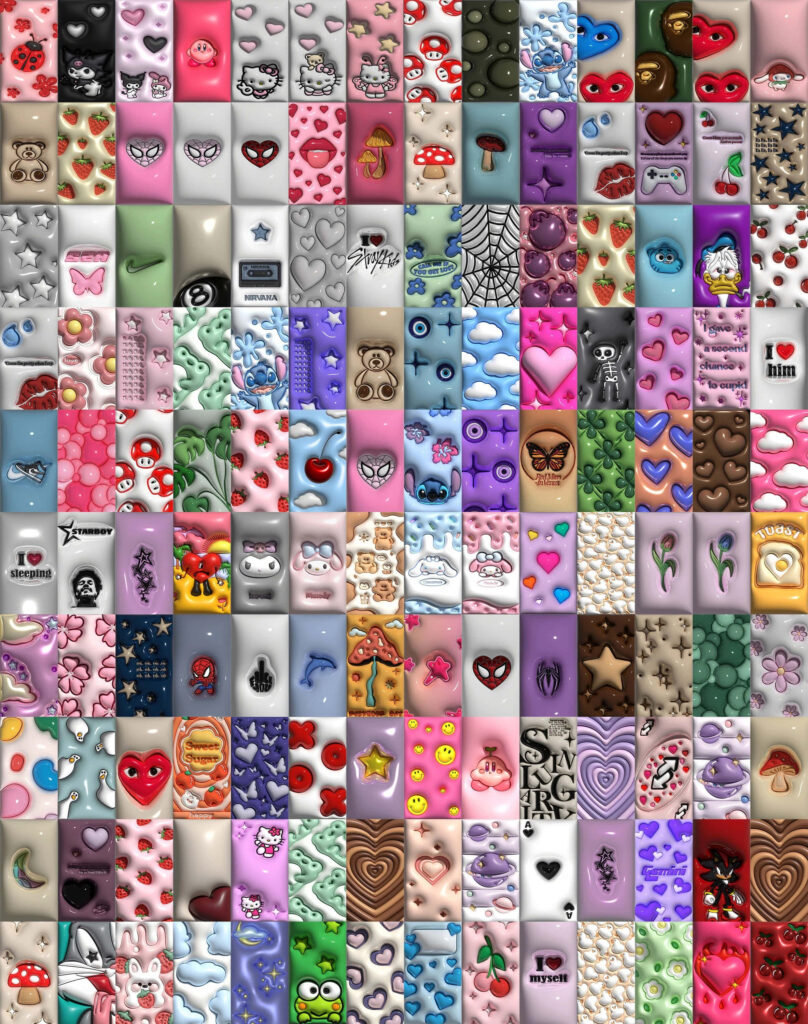 Eclectic 3D Tile Wallpaper: Vibrant Mosaic Background Designs