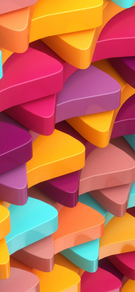 Vibrant 3D Triangle Wallpaper for Apple iPhone Background