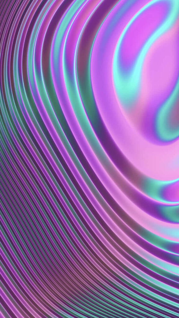 Vibrant 3D Wave Wallpaper: Mesmerizing Purple, Turquoise & Pink