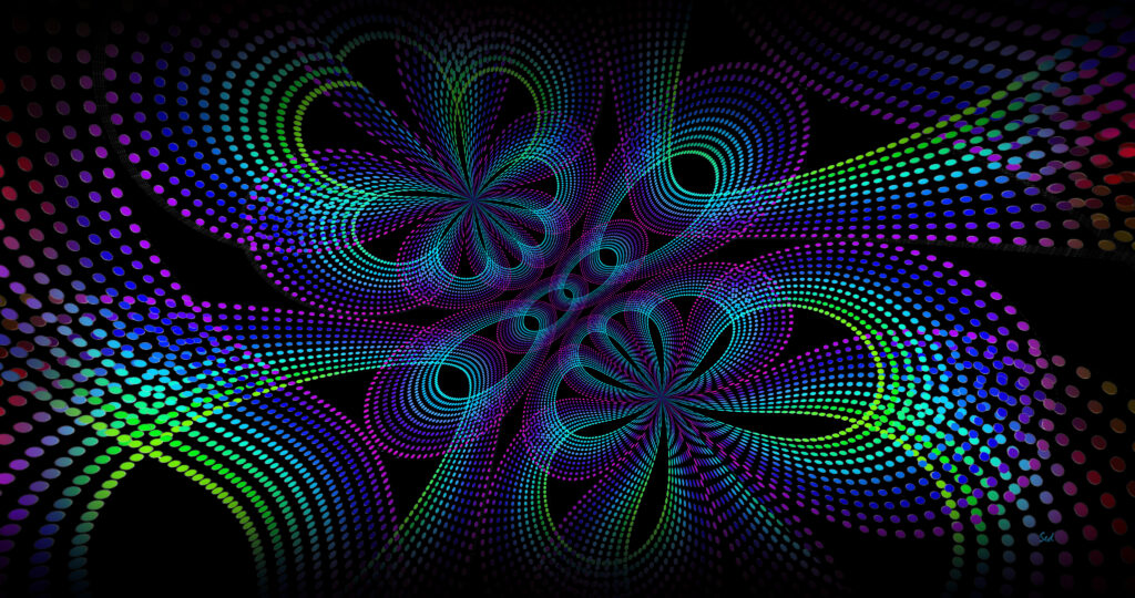 Colorful Abstract Dot Wallpaper - Mesmerizing Dark Background Design