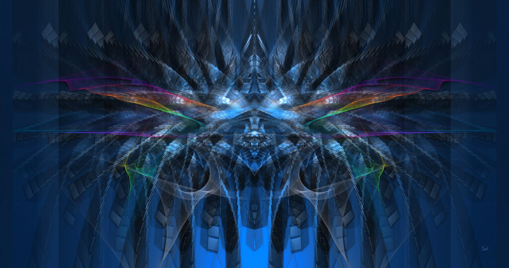 Mesmerizing Blue Fractal Wallpaper: Intricate Patterns & Abstract Design