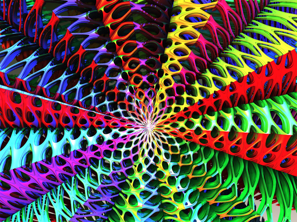 Colorful Abstract Spiral Wallpaper - Intricate 4096x3072 Design