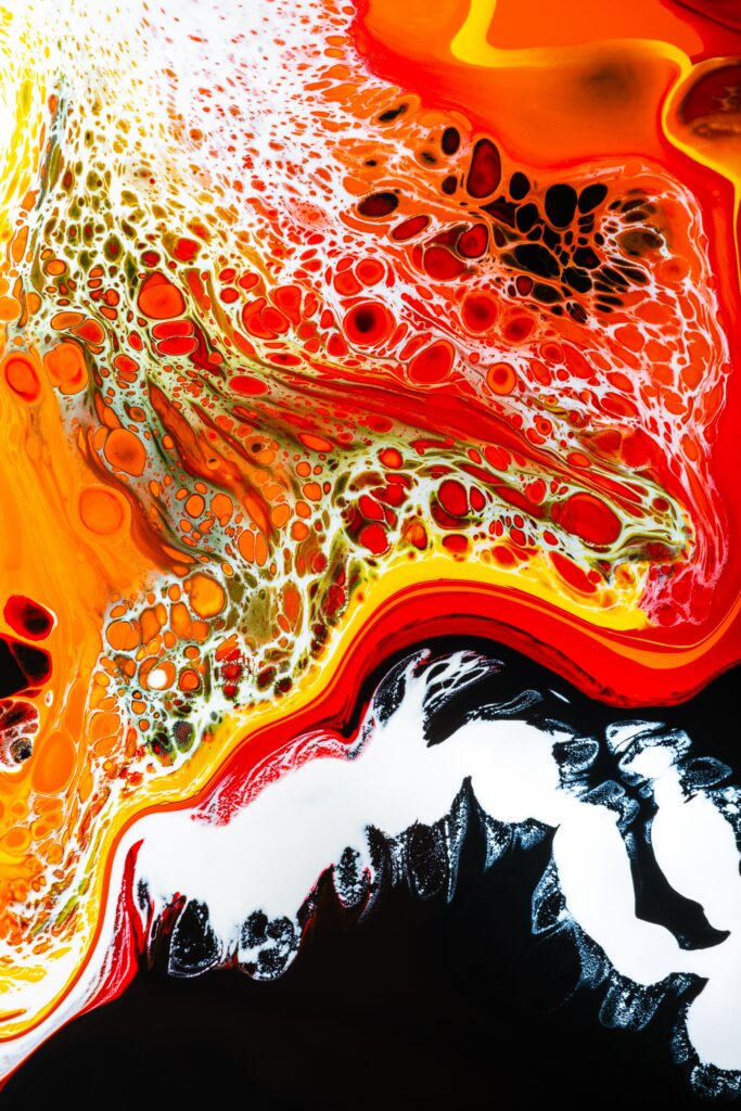 Vibrant Abstract Liquid Paint Wallpaper - Colorful Background Art