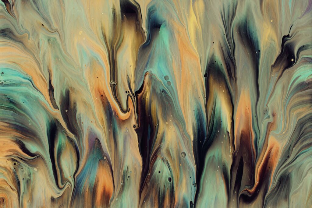 Vibrant Fluid Art Wallpaper: Colorful Abstract Background Design