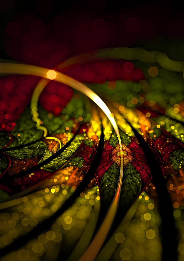 Vibrant 4960x7016 Fractal Wallpaper: Colorful Abstract Art