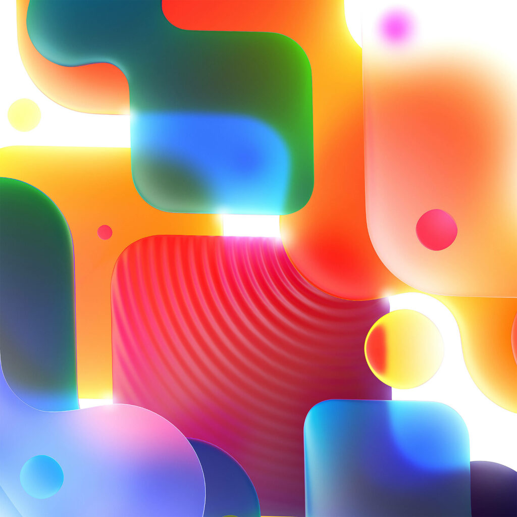 Vibrant Abstract Color Blobs Wallpaper: 4D Ultra HD Background
