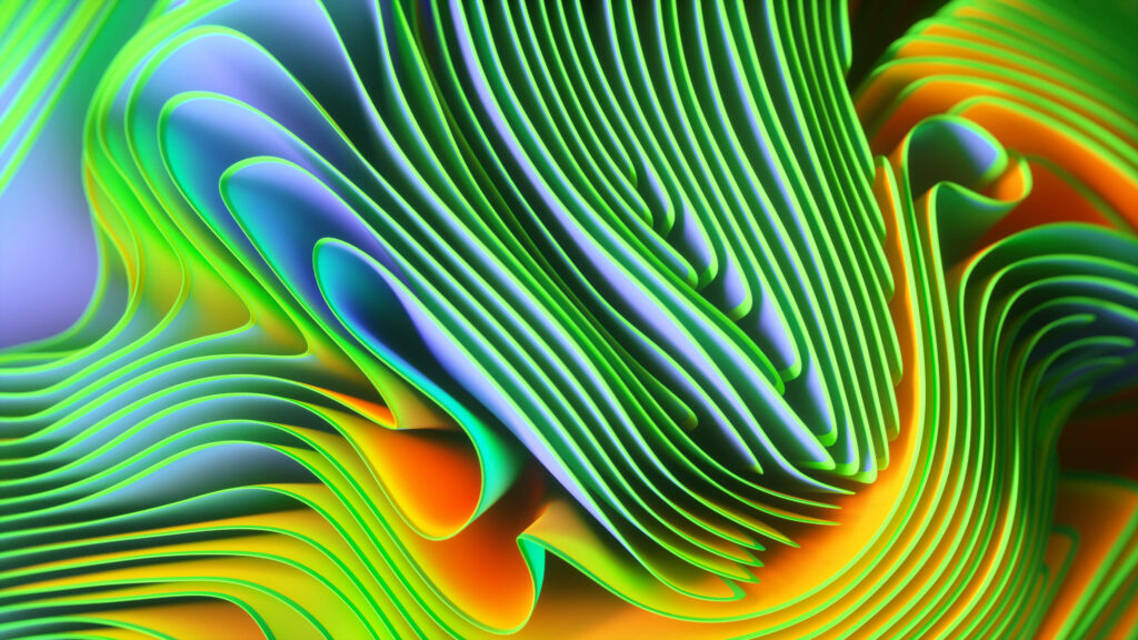 Vibrant 4D Ultra HD Tricolored Abstract Wallpaper Background