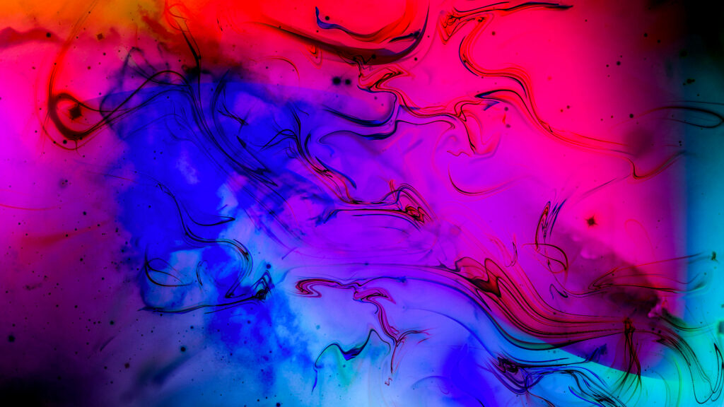Vibrant 4K Abstract Wallpaper: Psychedelic Oil Paint Design