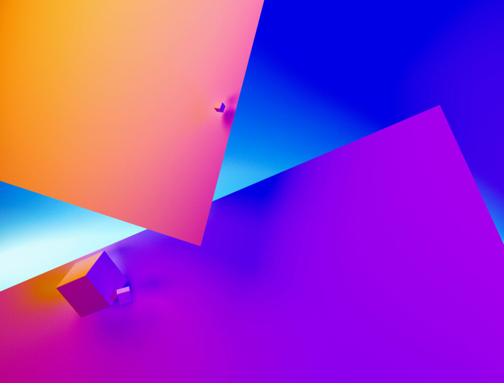 Vibrant 4K Abstract Wallpaper: Colorful 3D Overlapping Squares
