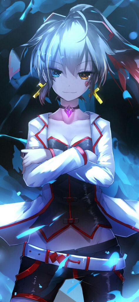 Vibrant 4K Anime Wallpaper for iPhones - Futuristic Character Art