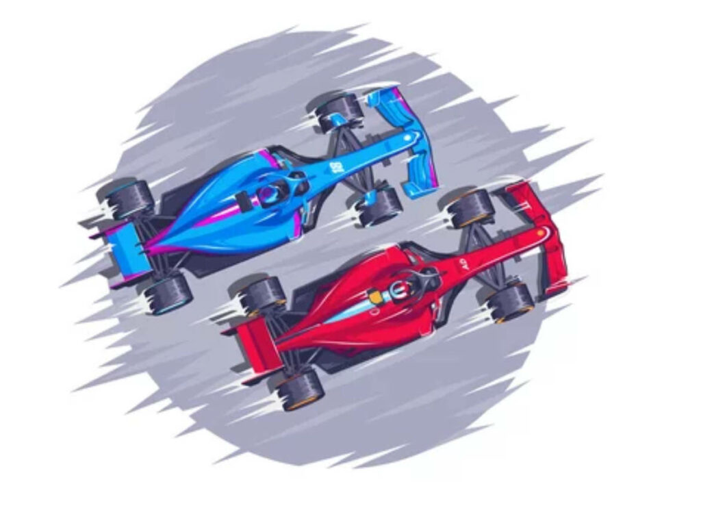Electrifying 4K Formula 1 Wallpaper: Dynamic Racing Vector Art