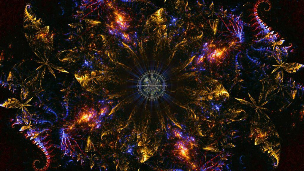 Vibrant 3840x2160 Fractal Wallpaper: Colorful Circular Design