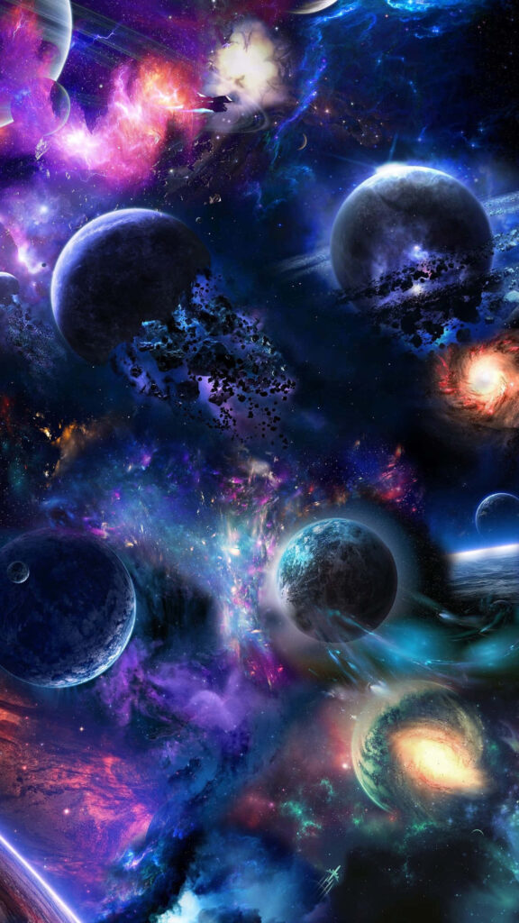 Colorful Galaxy 4K Phone Wallpaper: Stunning Space-Themed Background