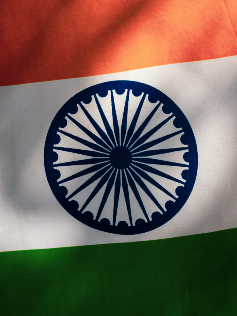 Vibrant Indian Flag 4K Wallpaper: Saffron, White, Green & Ashoka Chakra