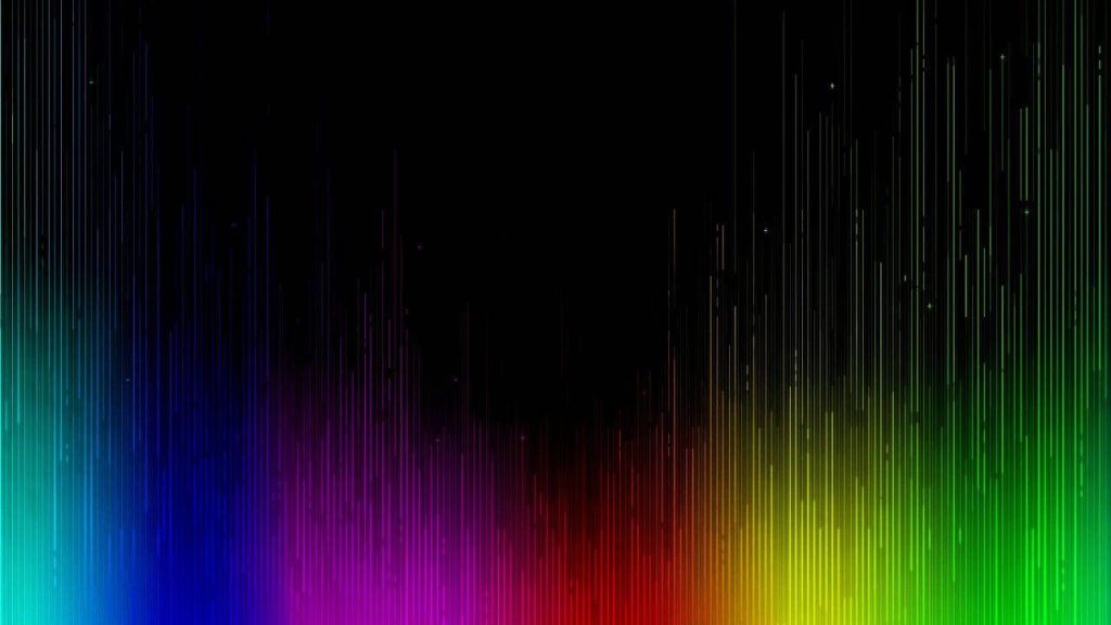 4K RGB lines wallpaper with vibrant blue to green gradient and sleek digital sound-wave design
