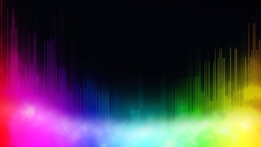 Vibrant 4K abstract wallpaper glowing RGB vertical lines on black background sound equalizer design