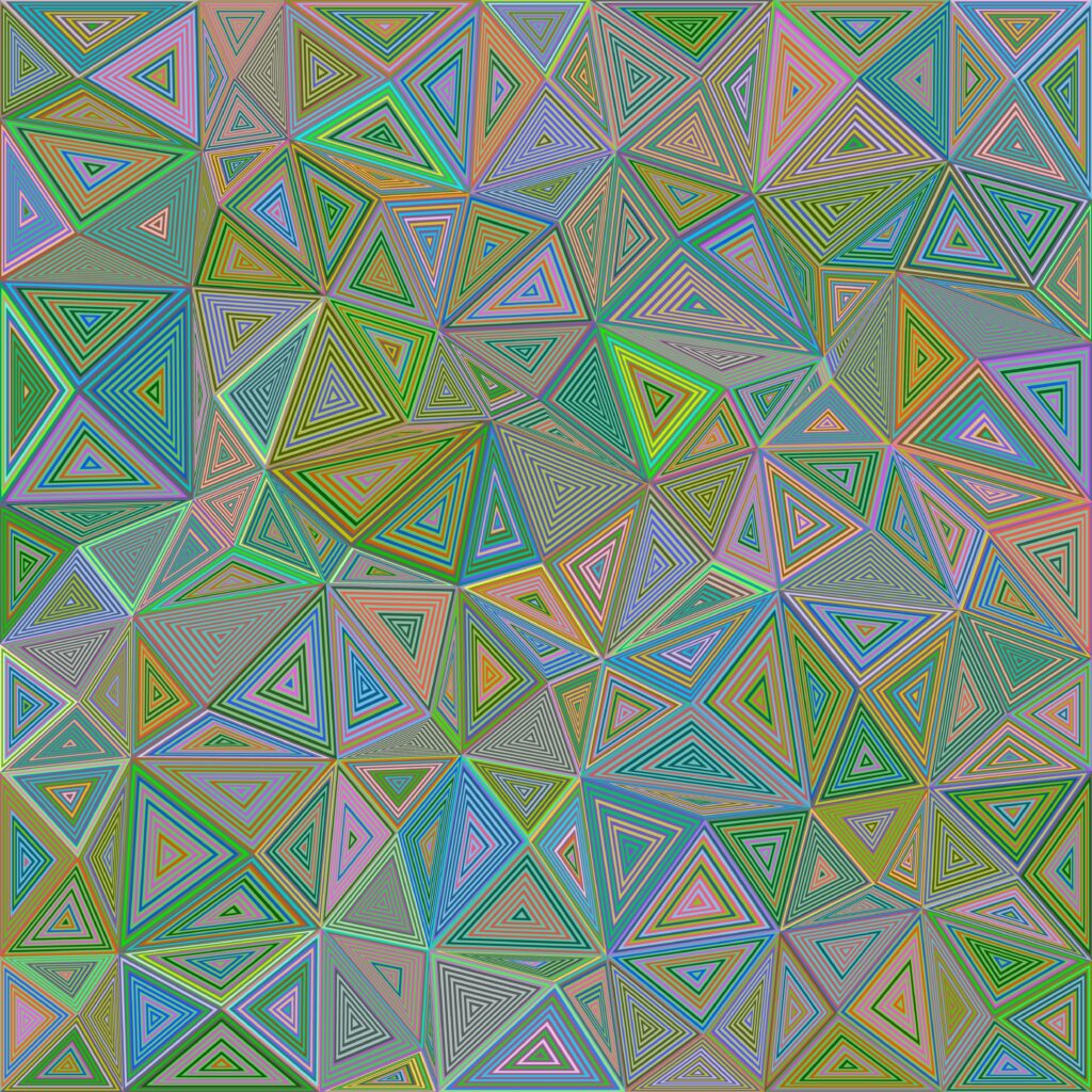 Vibrant Geometric Wallpaper: Multicolored Polygonal Art Background