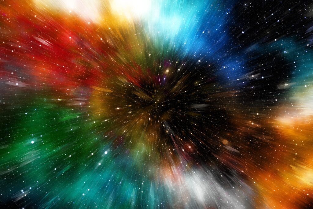 Vibrant Cosmic Wallpaper: Multicolored Galaxies in Stunning Detail