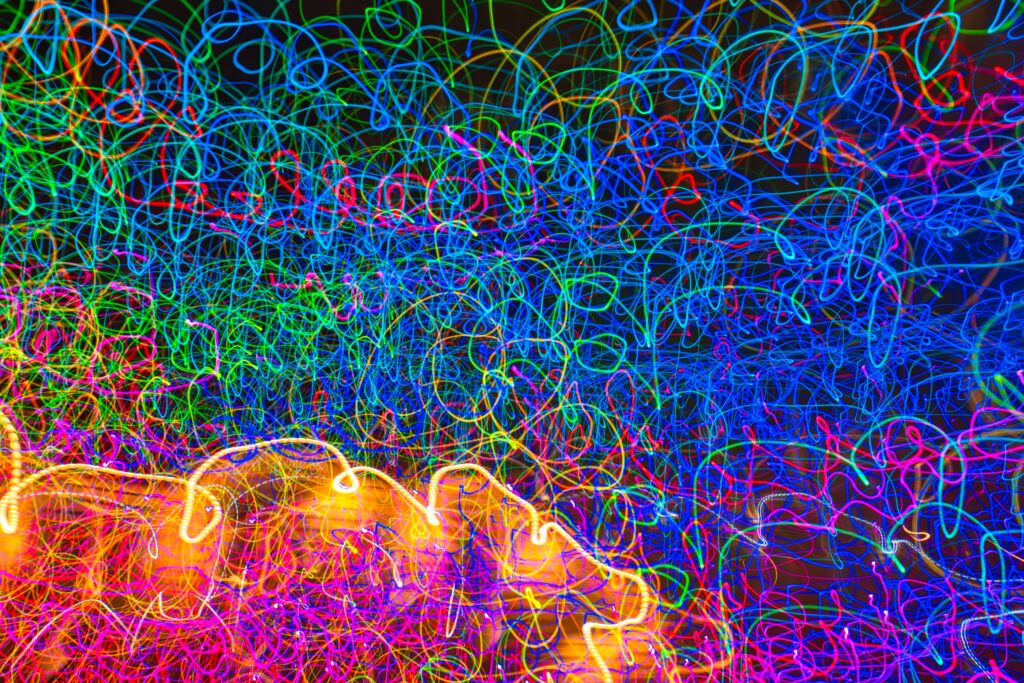 Vibrant Neon Lines Wallpaper: Glowing Abstract Background 6240x4160