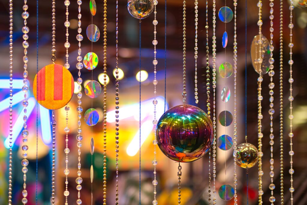 Vibrant Bead & Jewelry Wallpaper: Colorful Festive Background
