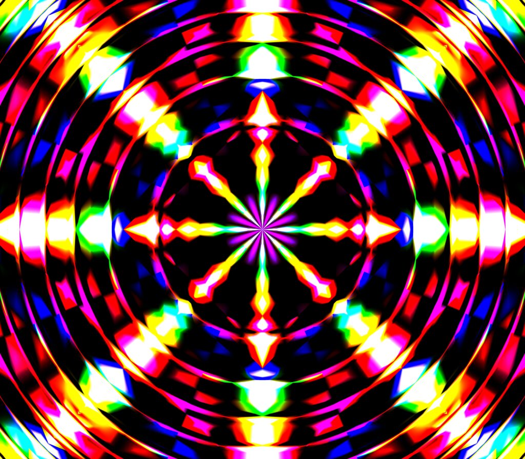 Vibrant Abstract Circular Background: Colorful Kaleidoscopic Design Wallpaper