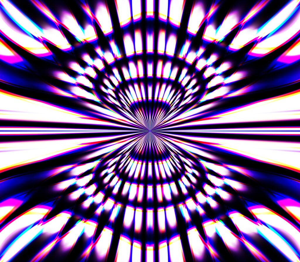 Vibrant 6400x5600 Abstract Wallpaper with Radiant Rays & Glow