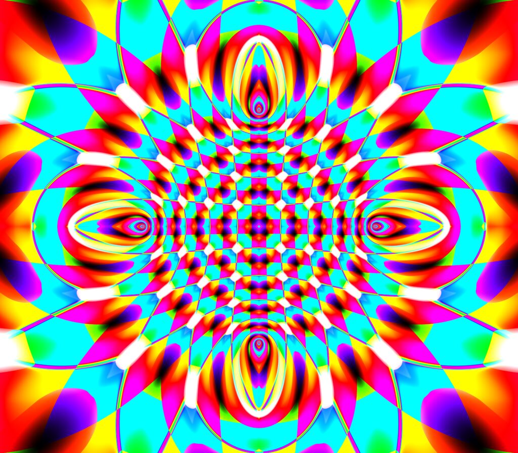 Vivid Kaleidoscope Fractal Wallpaper - Mesmerizing Abstract Background